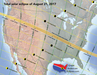 Image result for map of the eclipse path